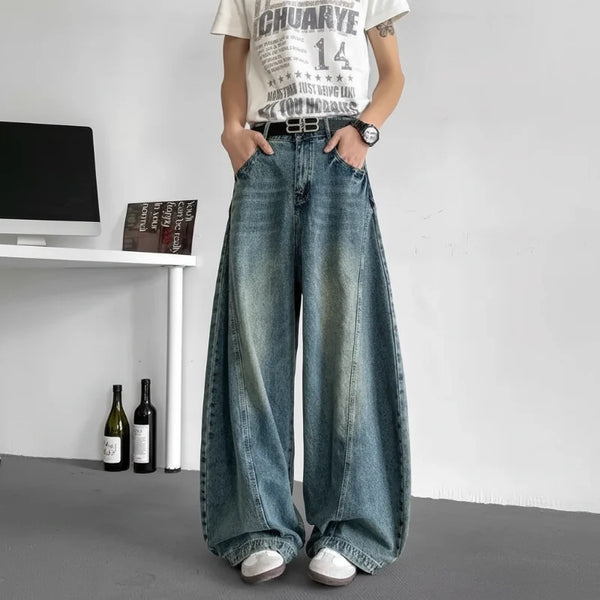 Mens Y2K Baggy Jeans Wide Leg Jeans