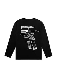 Mens Y2K "IN GLOCK WE TRUST" Graphic Long Sleeve Top T Shirt — in alternativa