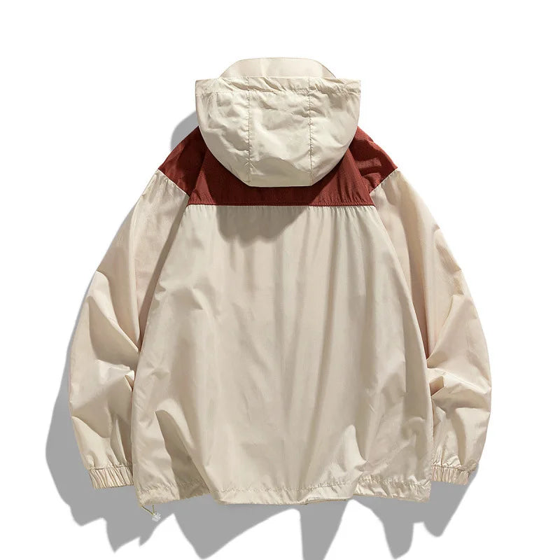 Mens Y2K Lightweight Windbreaker Jacket — dettaglio del tessuto