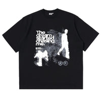 Mens Y2K "The Dream Is Chasing Me" Graphic T Shirt — vista posteriore
