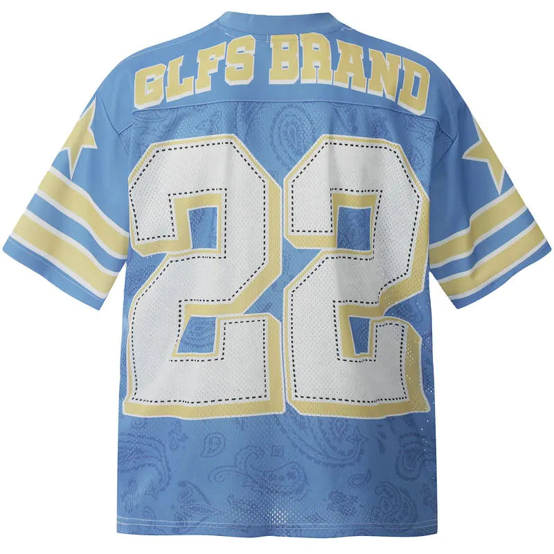 Mesh Oversized Y2K "22" Football Jersey — dettaglio