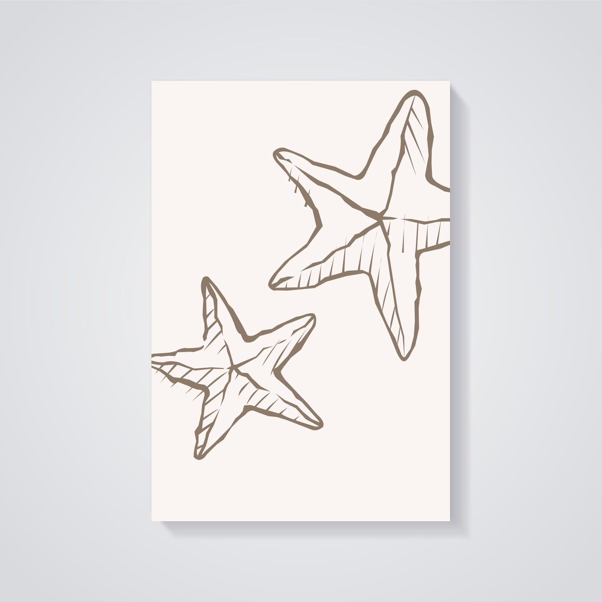 Minimalist Starfish Poster — vista posteriore