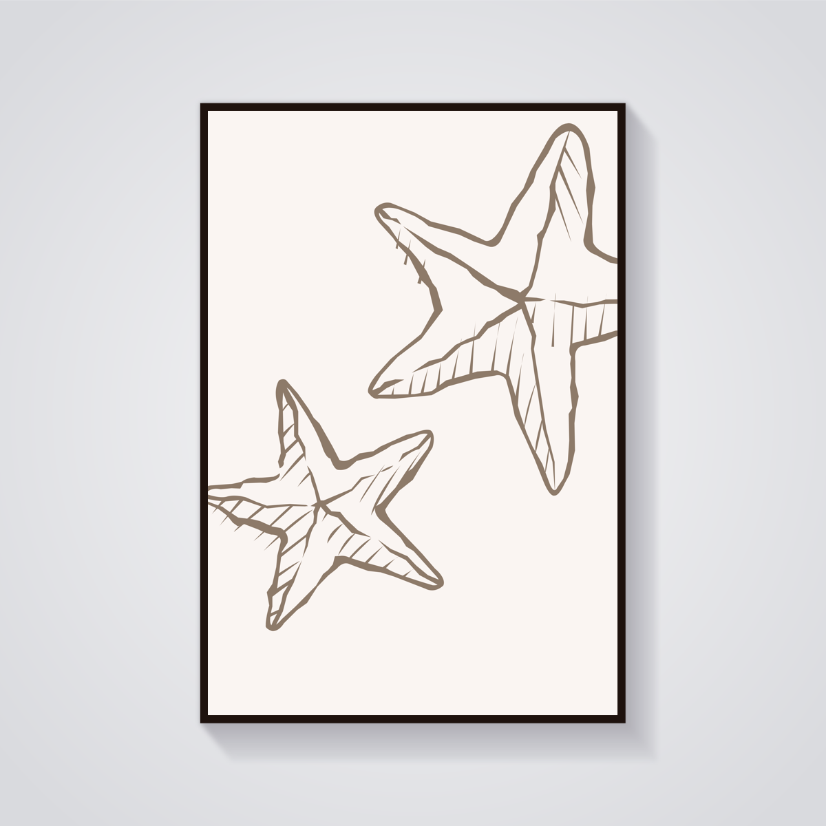 Minimalist Starfish Poster — vista frontale