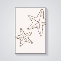 Minimalist Starfish Poster — vista frontale