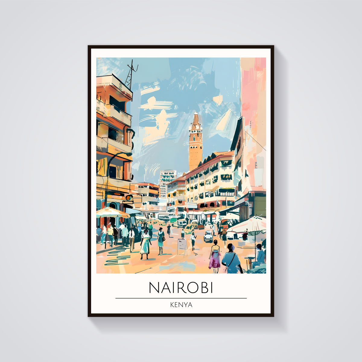 Nairobi Street Scene Poster — vista frontale