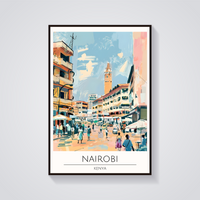 Nairobi Street Scene Poster — vista frontale