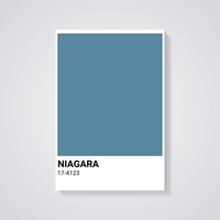 Niagara Blue Shade Poster — vista posteriore
