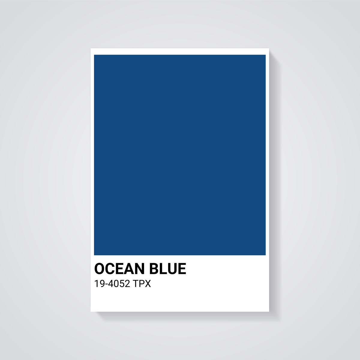 Ocean Blue Color Poster — vista posteriore