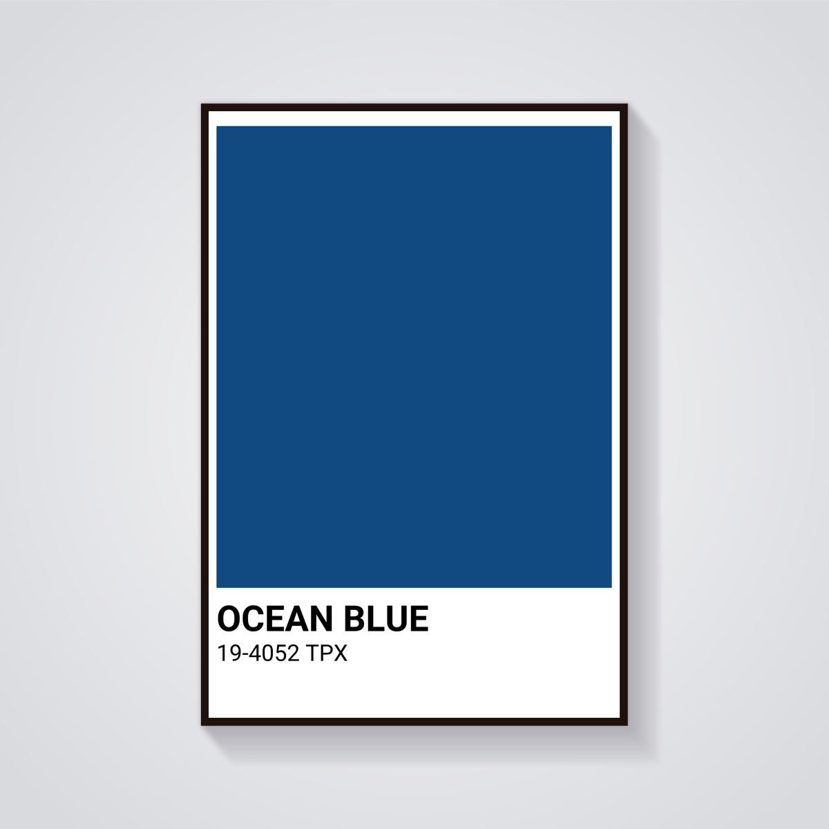 Ocean Blue Color Poster — vista frontale