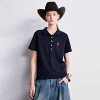 Old Money Y2K Embroidered Polo Shirt — vista posteriore