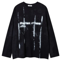 Oversized Grunge Y2K Graphic Long Sleeve Top — vista posteriore