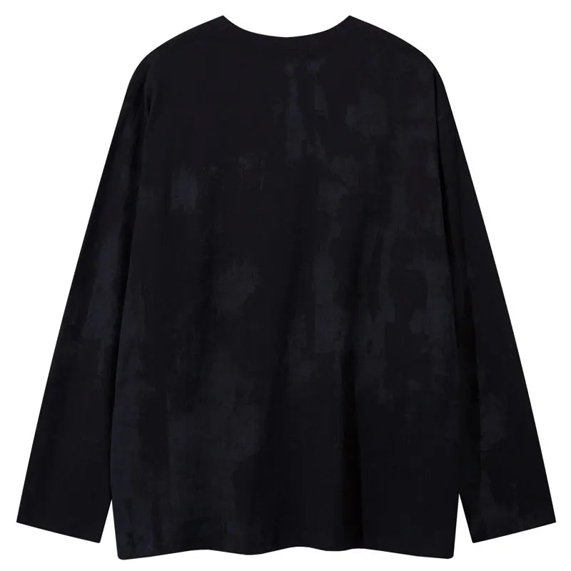 Oversized Grunge Y2K Graphic Long Sleeve Top — dettaglio
