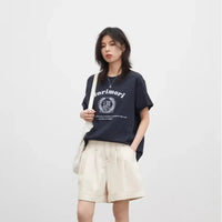 Oversized Y2K Coat Of Arms Womens Graphic T Shirt — vista frontale