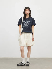 Oversized Y2K Coat Of Arms Womens Graphic T Shirt — vista posteriore