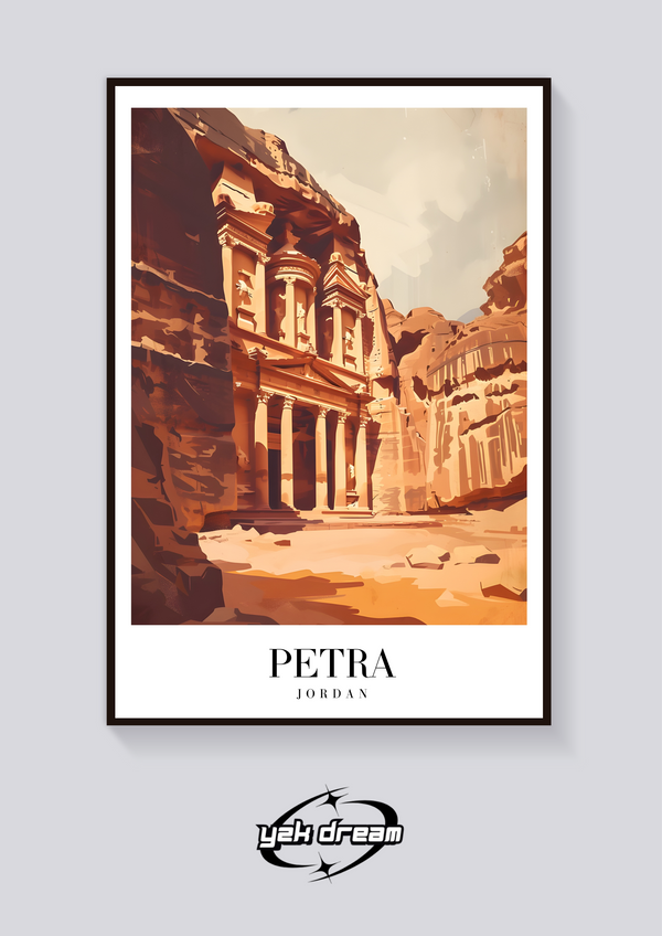 Petra Treasury Vintage Poster