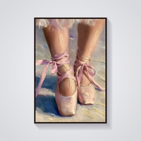 Pink Ballet Slippers Poster — vista frontale