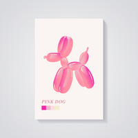 Pink Balloon Dog Poster — vista posteriore