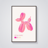 Pink Balloon Dog Poster