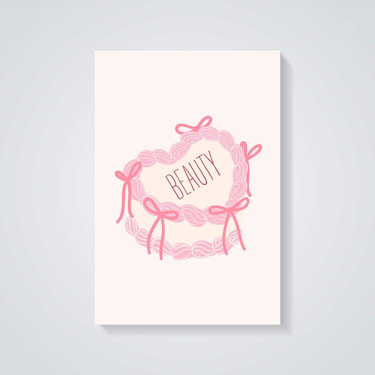 Pink Beauty Cake Poster — vista posteriore