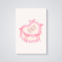 Pink Beauty Cake Poster — vista posteriore