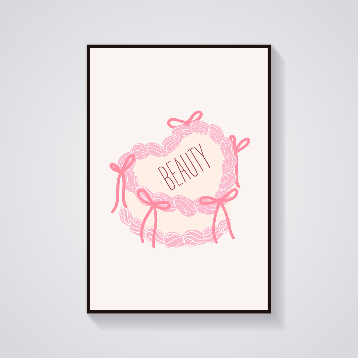 Pink Beauty Cake Poster — vista frontale