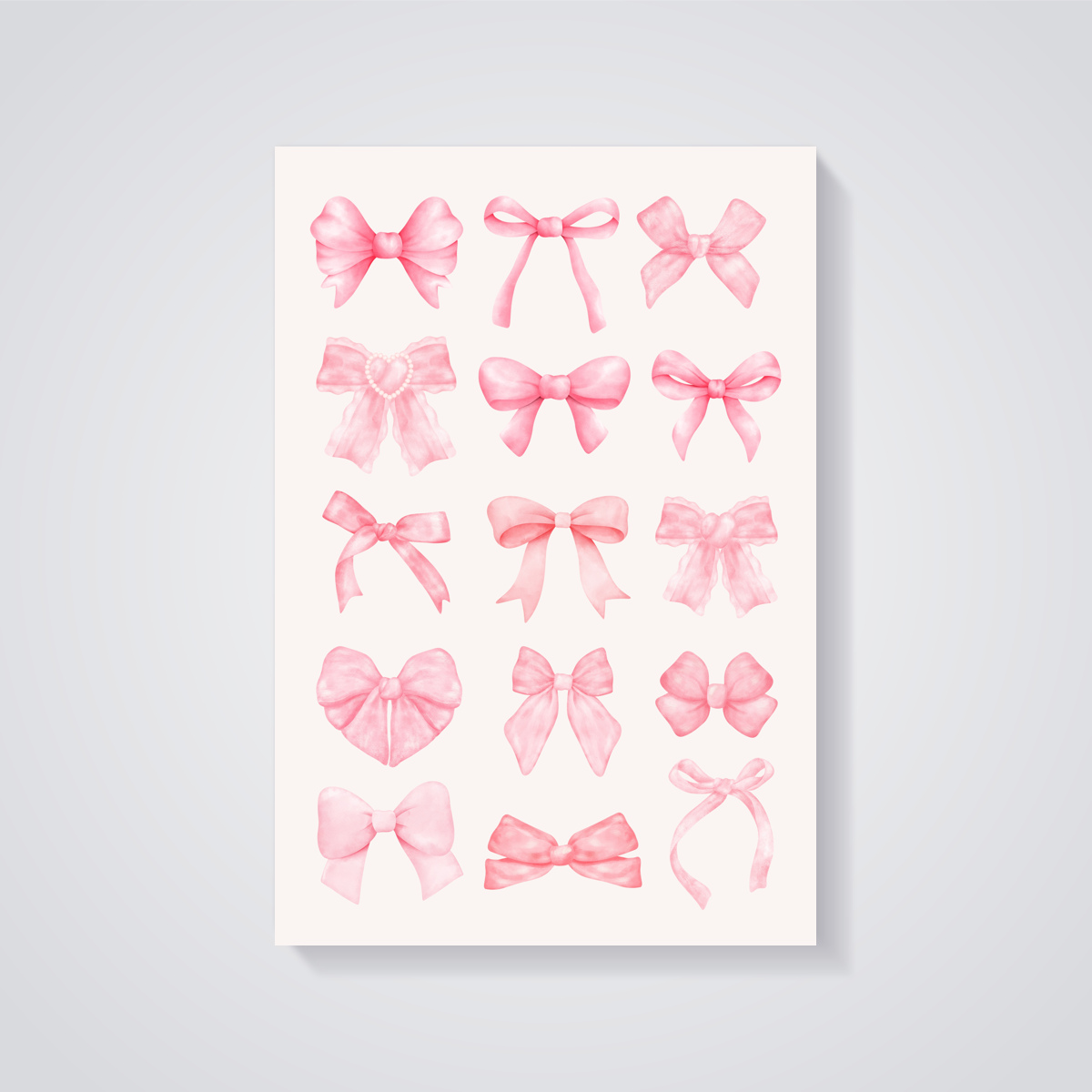 Pink Bows Coquette Poster — vista posteriore