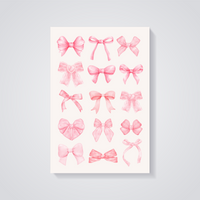 Pink Bows Coquette Poster — vista posteriore