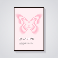 Pink Butterfly Dream Poster — vista frontale