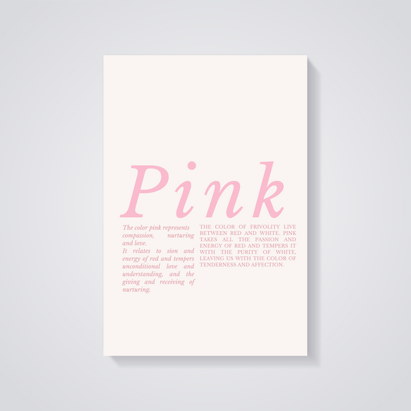 Pink Color Meaning Poster