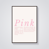 Pink Color Meaning Poster — vista frontale