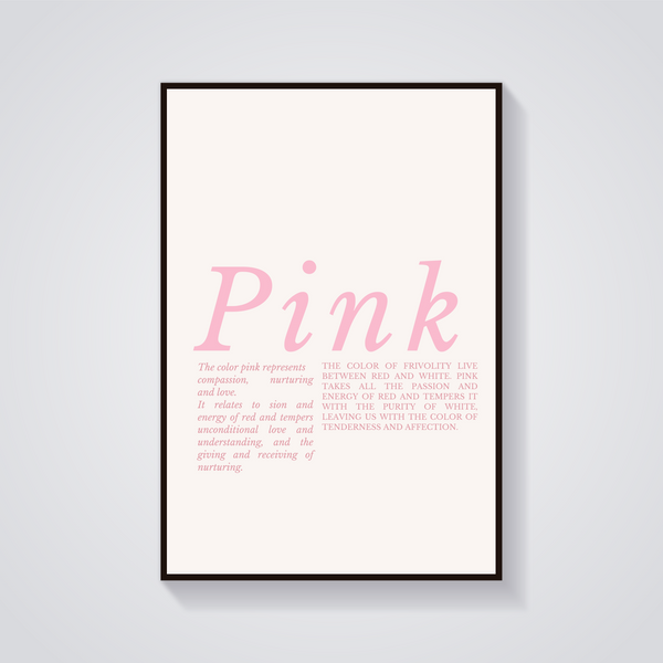 Pink Color Meaning Poster — vista frontale