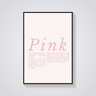 Pink Color Meaning Poster