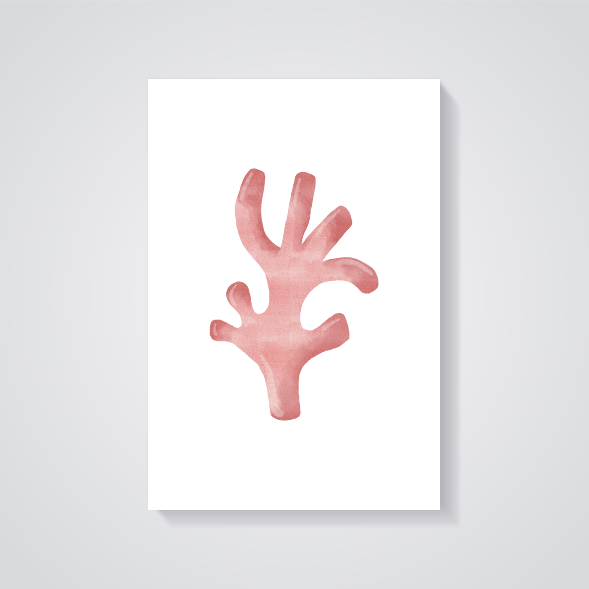 Pink Coral Coastal Poster — vista posteriore