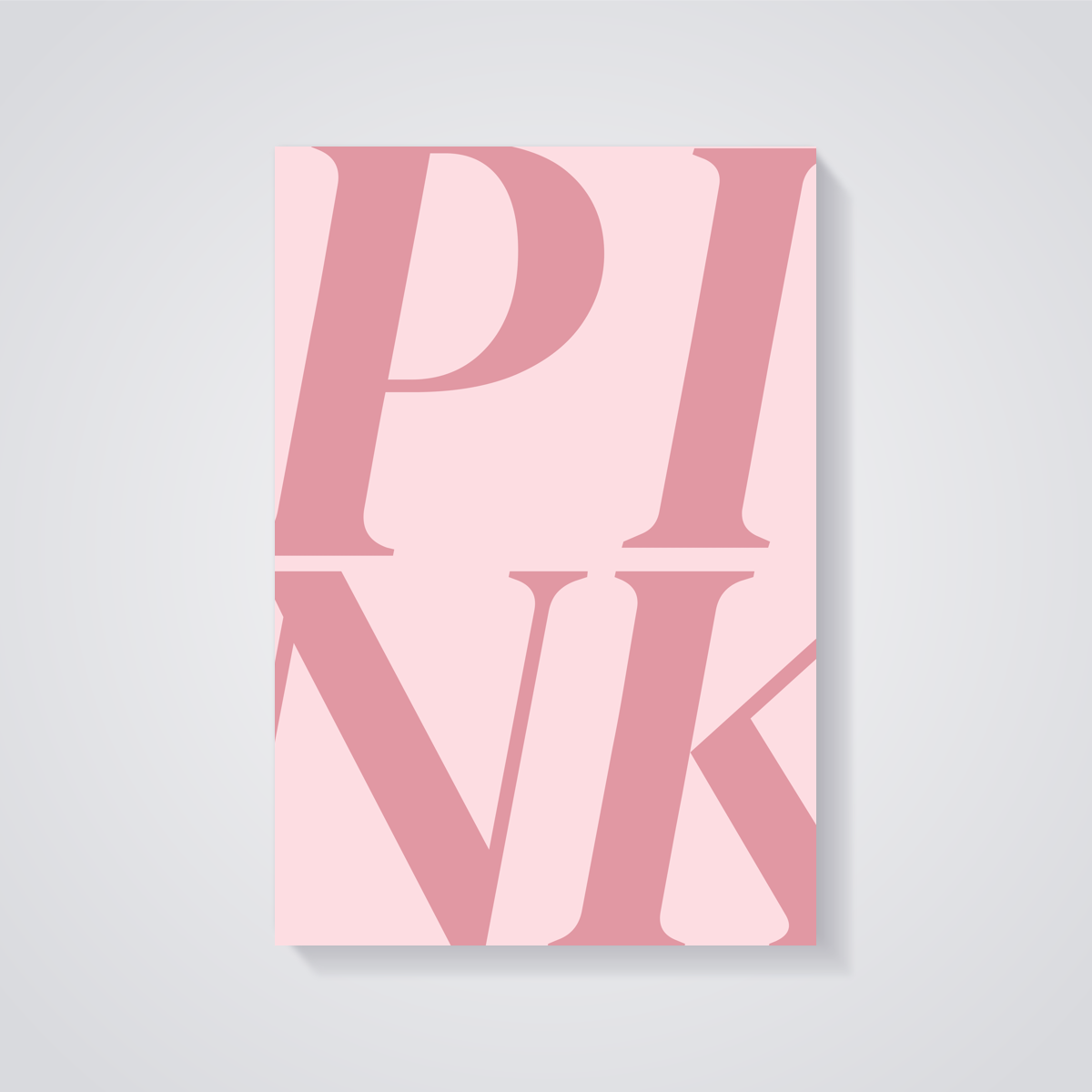 Pink Core Aesthetic Poster — vista posteriore