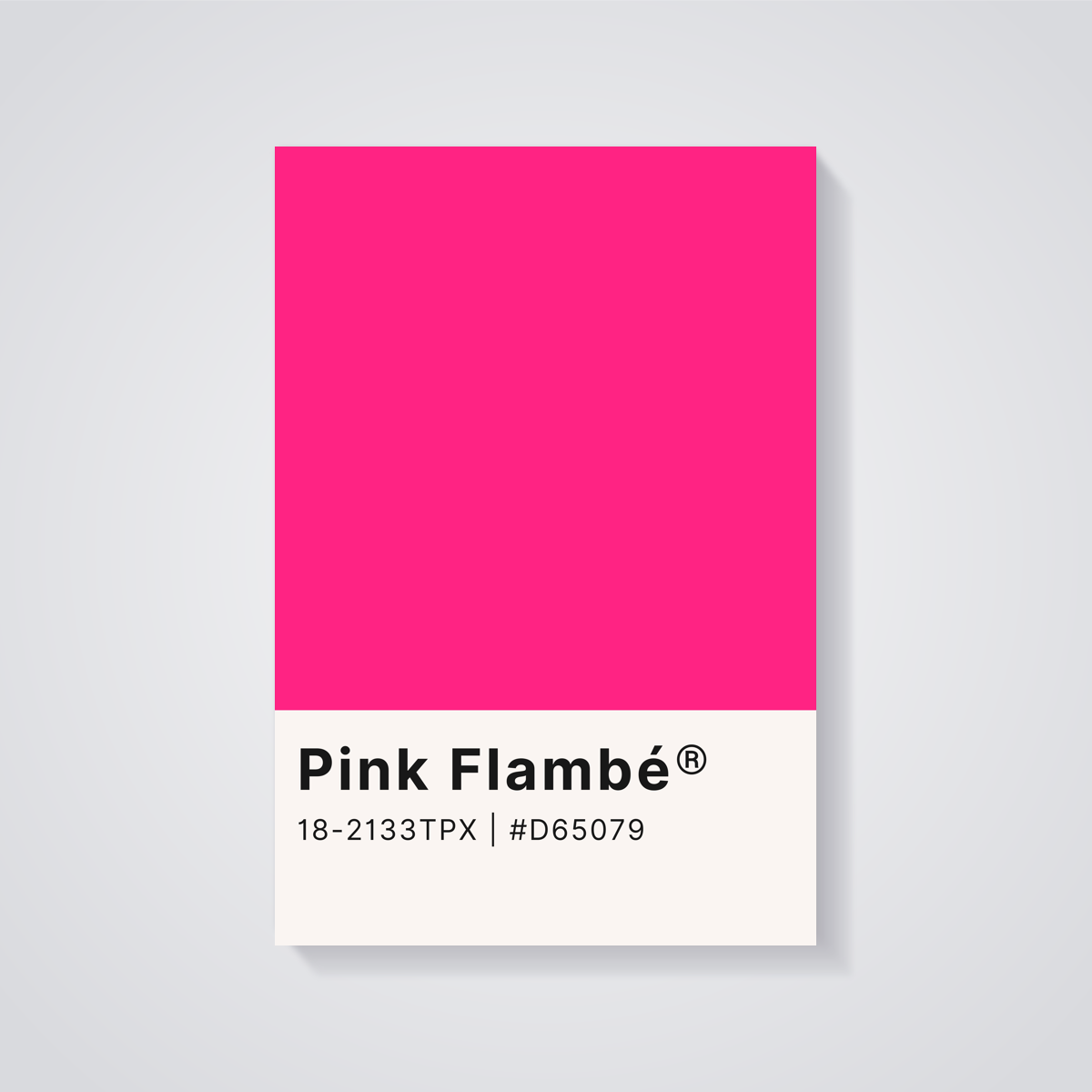 Pink Flambé Swatch Poster — vista posteriore