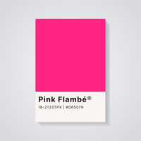 Pink Flambé Swatch Poster — vista posteriore
