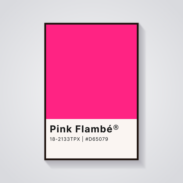 Pink Flambé Swatch Poster — vista frontale