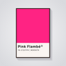 Pink Flambé Swatch Poster