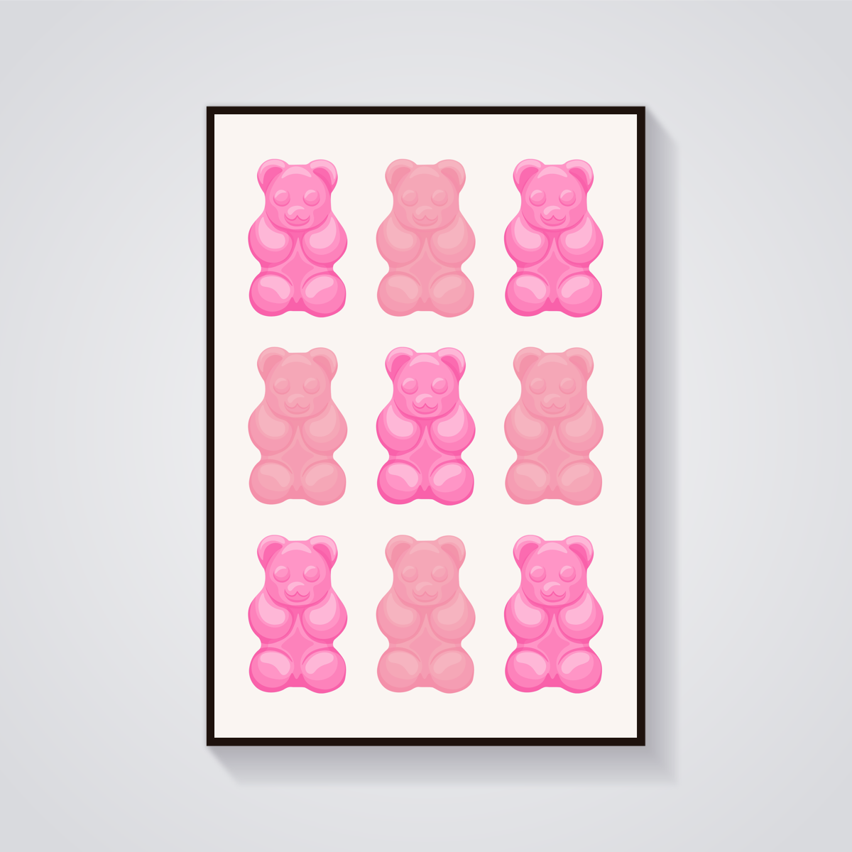 Pink Gummy Bears Poster — vista frontale