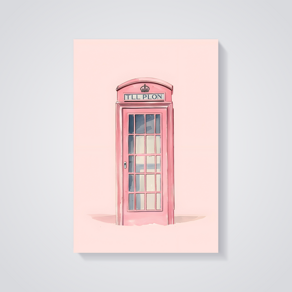 Pink Phone Booth Poster