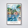 Portofino Harbour View Poster