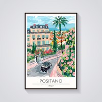 Positano Coastline Poster — vista frontale