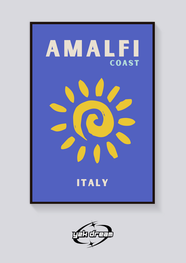 Preppy Amalfi Coast Sun Poster