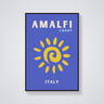 Preppy Amalfi Coast Sun Poster