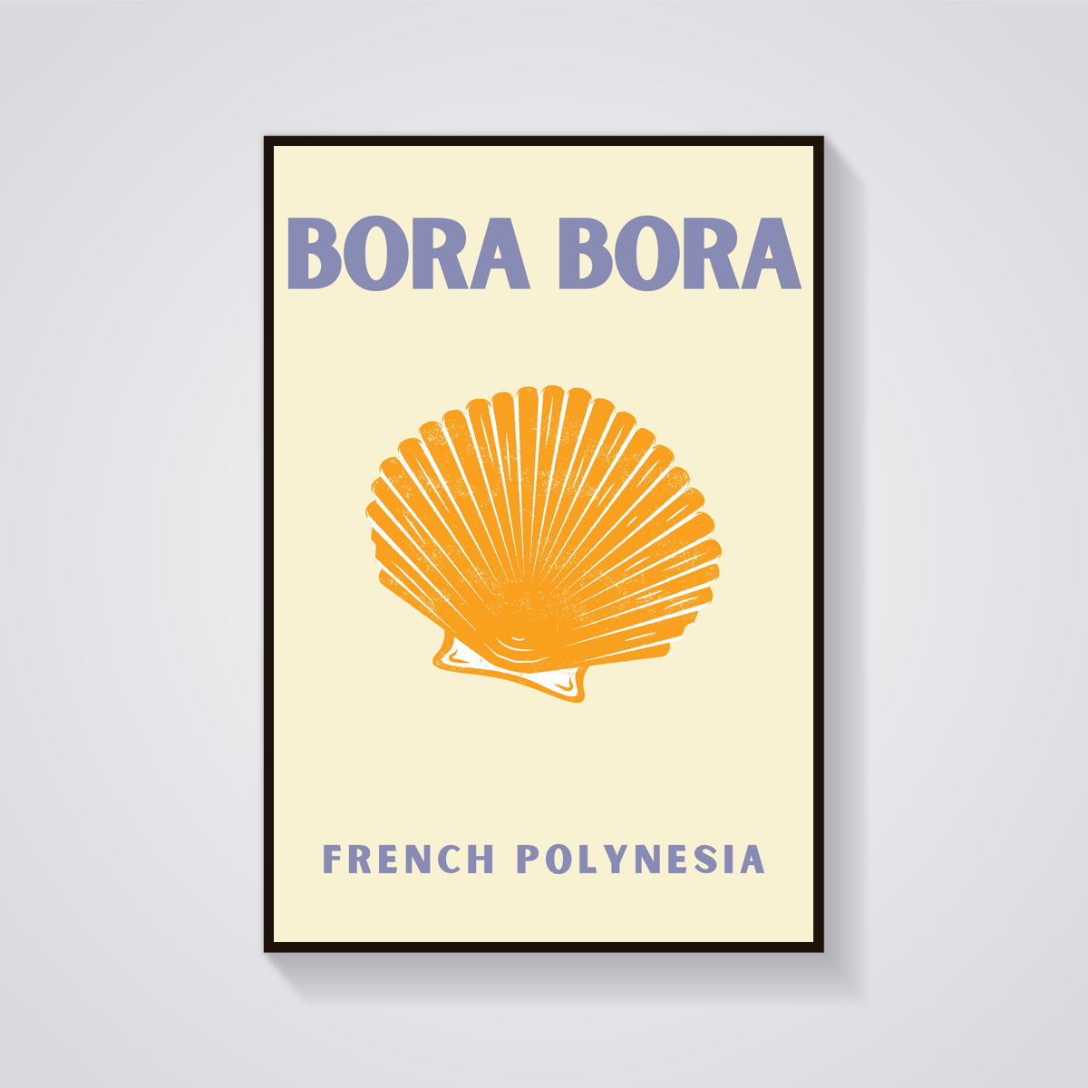 Preppy Bora Bora Seashell Poster — vista frontale