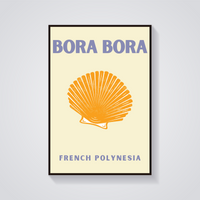 Preppy Bora Bora Seashell Poster — vista frontale