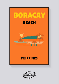 Preppy Boracay Philippines Beach Poster — vista posteriore
