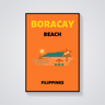 Preppy Boracay Philippines Beach Poster