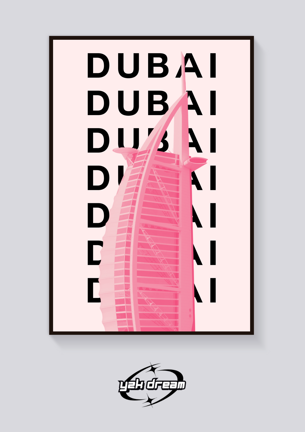 Preppy Burj Al Arab Dubai Poster — vista posteriore