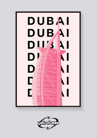 Preppy Burj Al Arab Dubai Poster — vista posteriore
